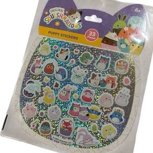 Squishmallows Holographic Puffy Sticker Sheet - Multi-Color Characters